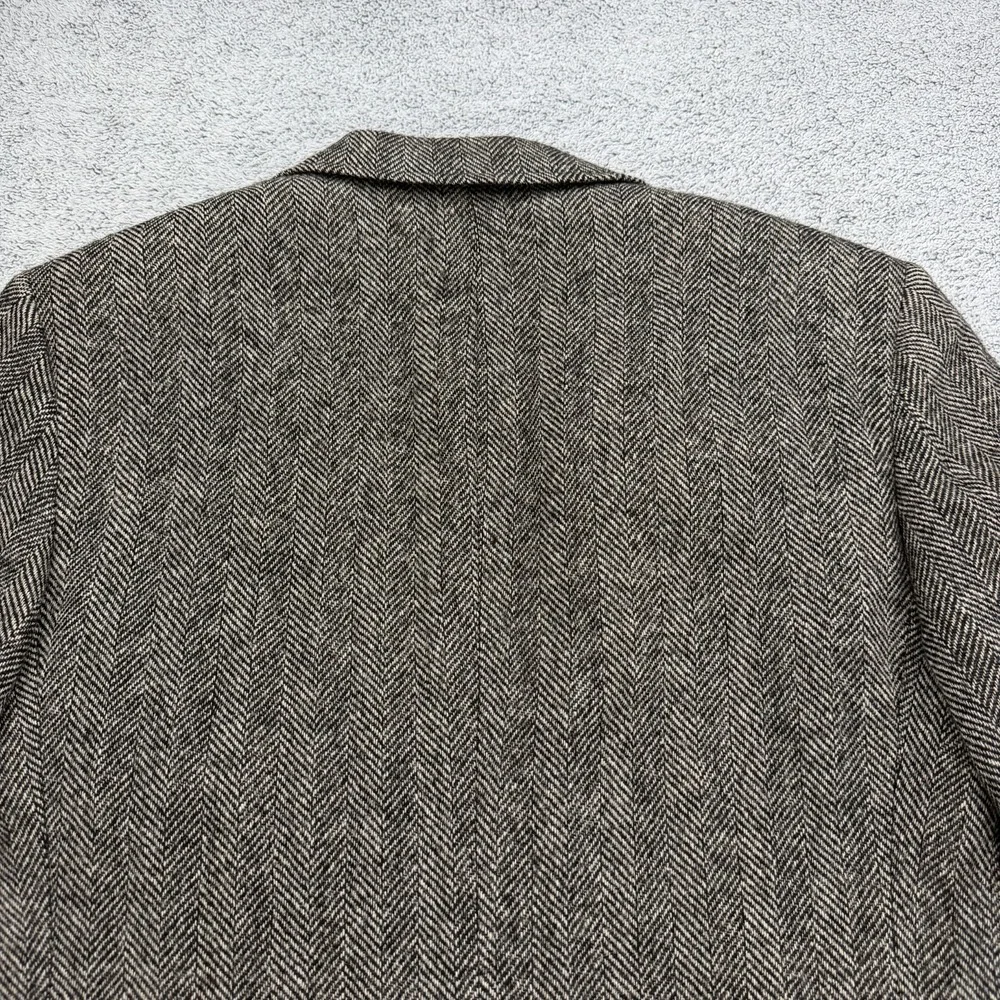 Vintage Brooks Brothers Blazer Mens 41L Tweed Shetland Wool Herringbone USA Made